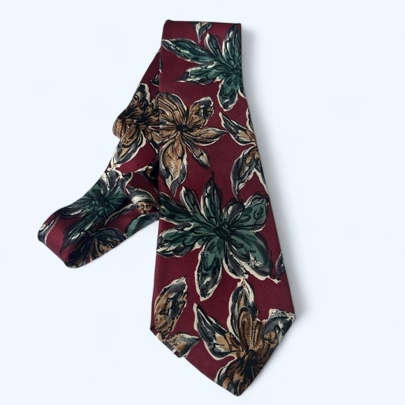 Givenchy Monsieur Men's classic colorful floral print all silk designer tie - Picture 1 of 7
